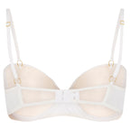 white lace pushup bra with gold hardwear