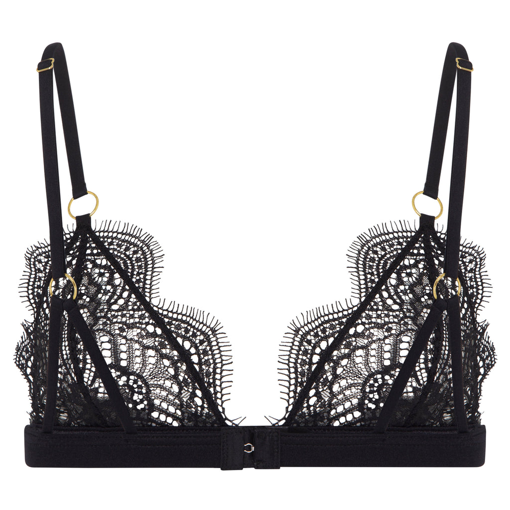 black lace bralette