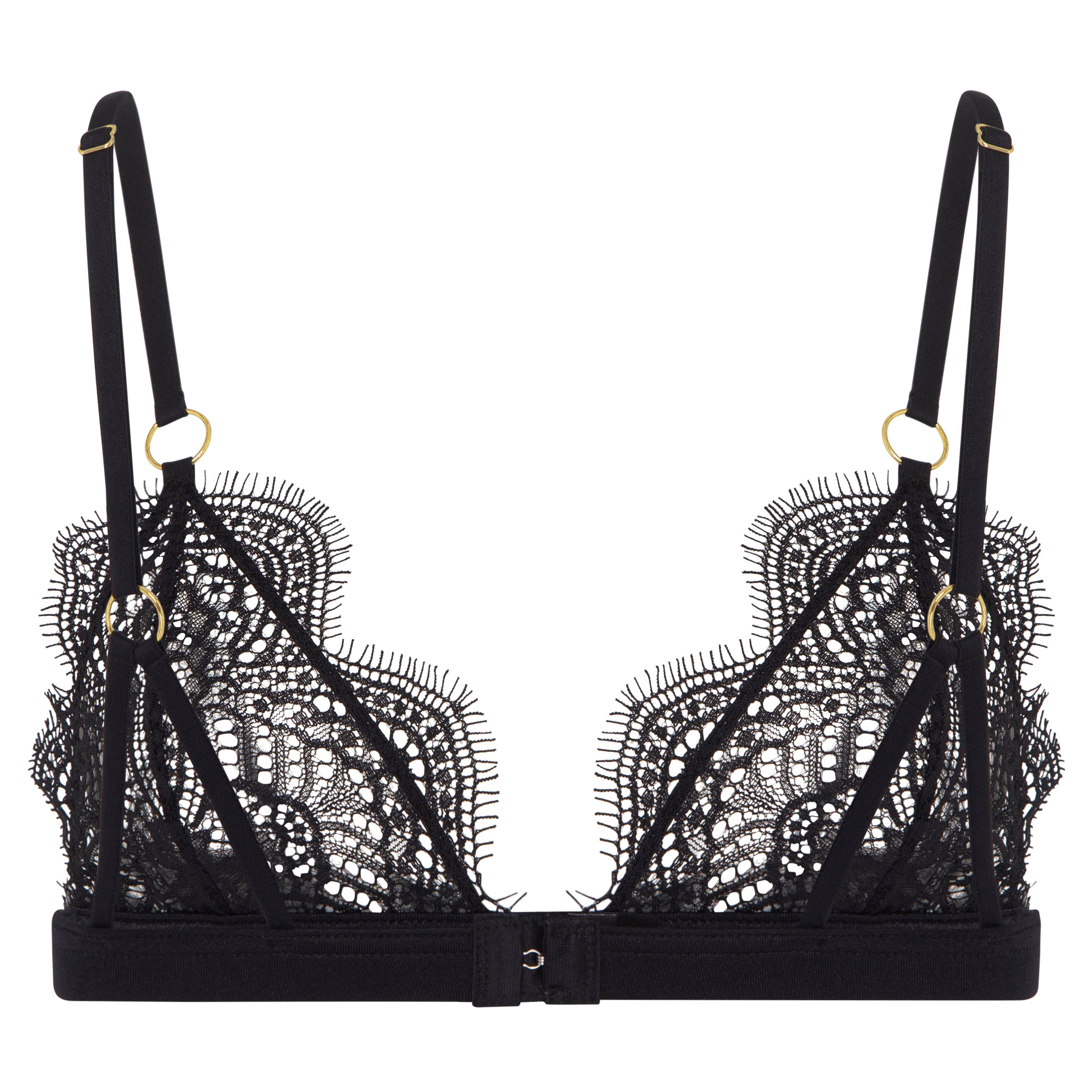 black lace bralette