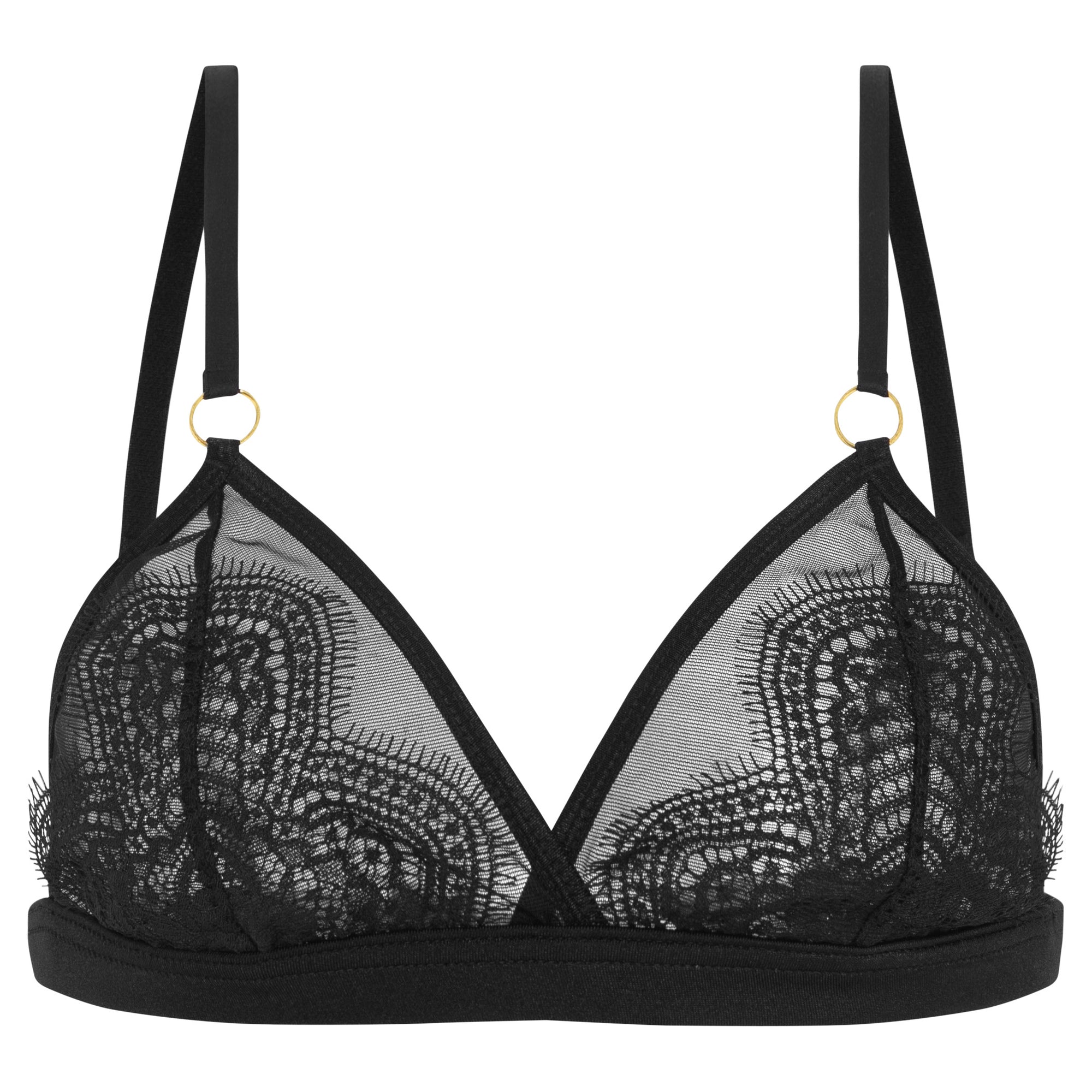 black lace bralette