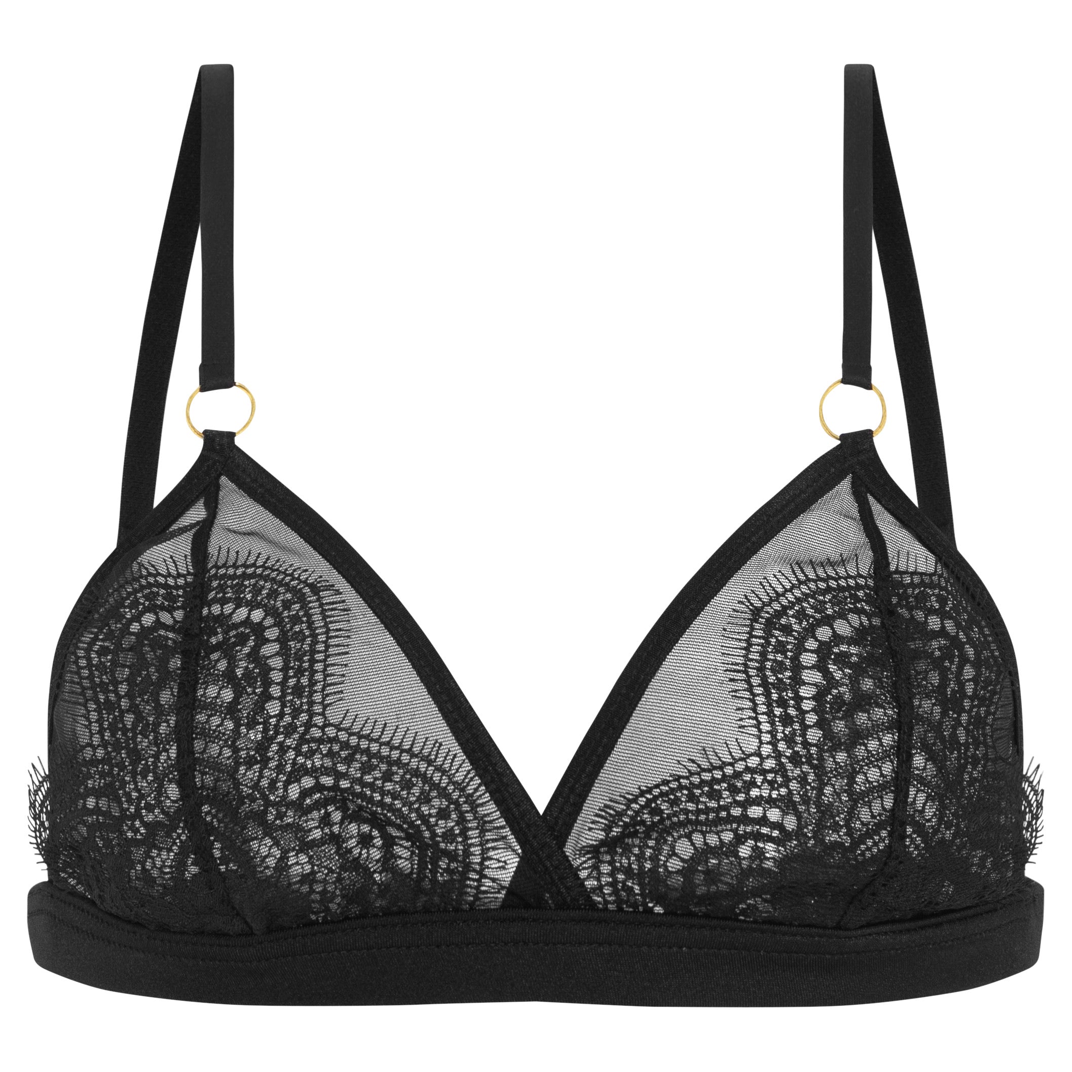 black lace bralette