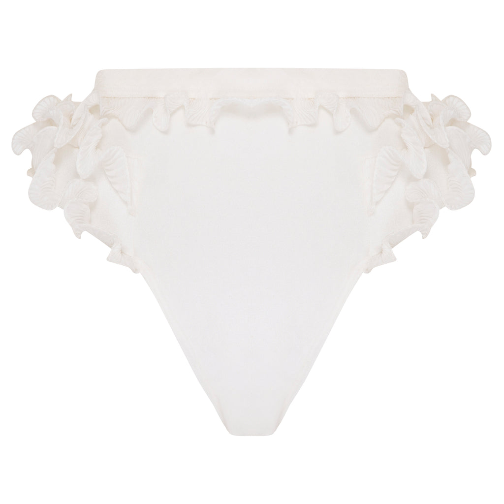 high waist white lace underwear