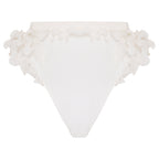 high waist white lace underwear