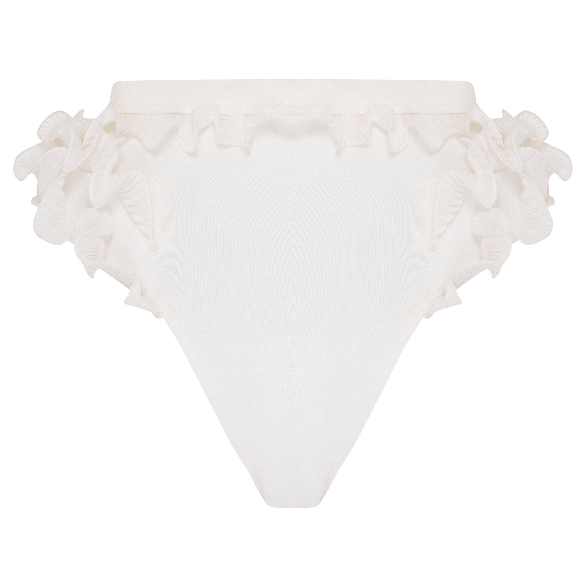 high waist white lace underwear