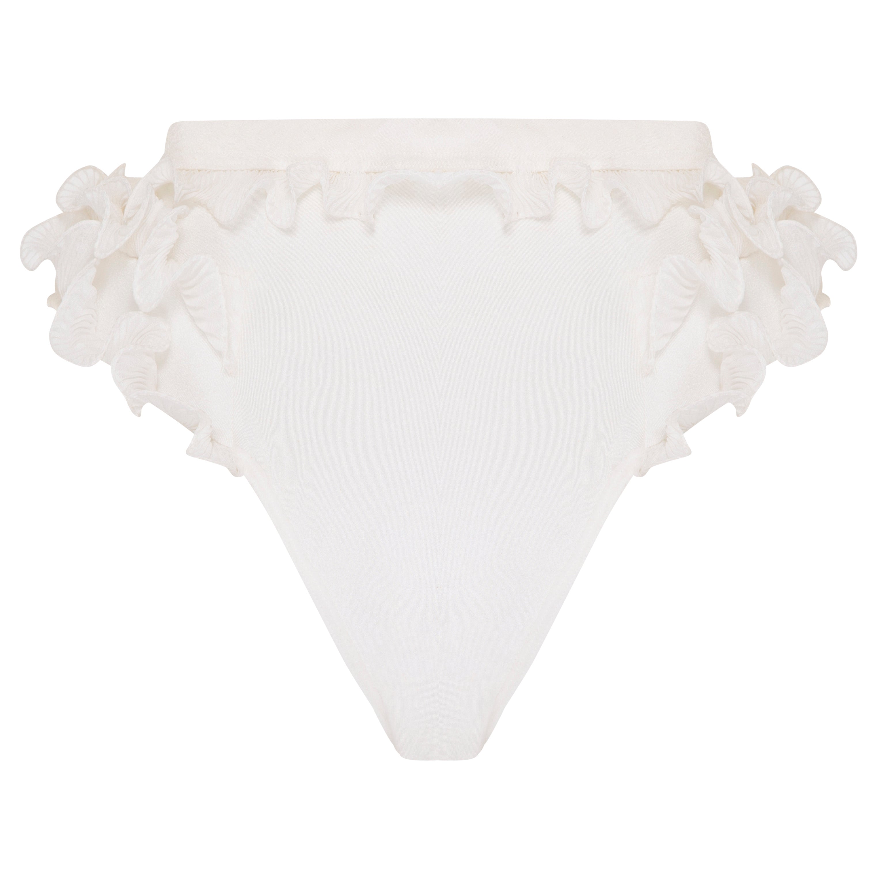 high waist white lace underwear