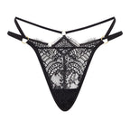 black lace g-string thong