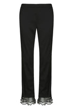 black silk satin pyjama pant