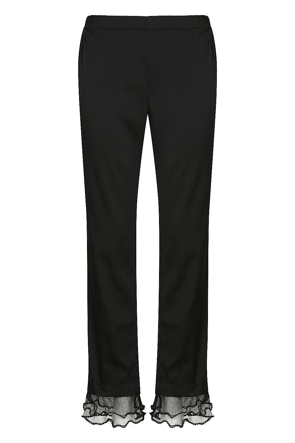 black silk satin pyjama pant