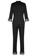 black silk pyjama set
