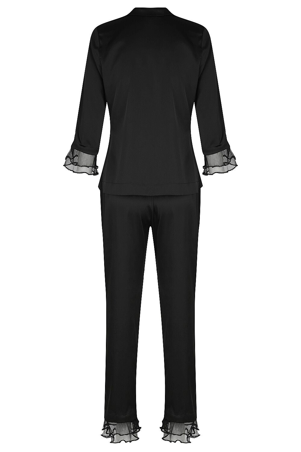 black silk pyjama set